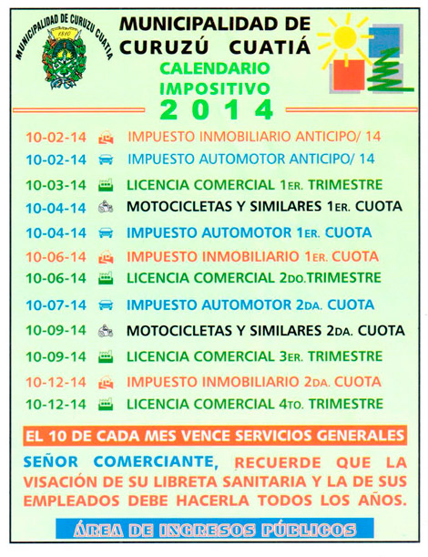 Calendario Impositivo 2014
