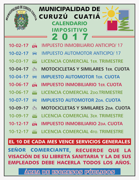 Calendario Impositivo 2017