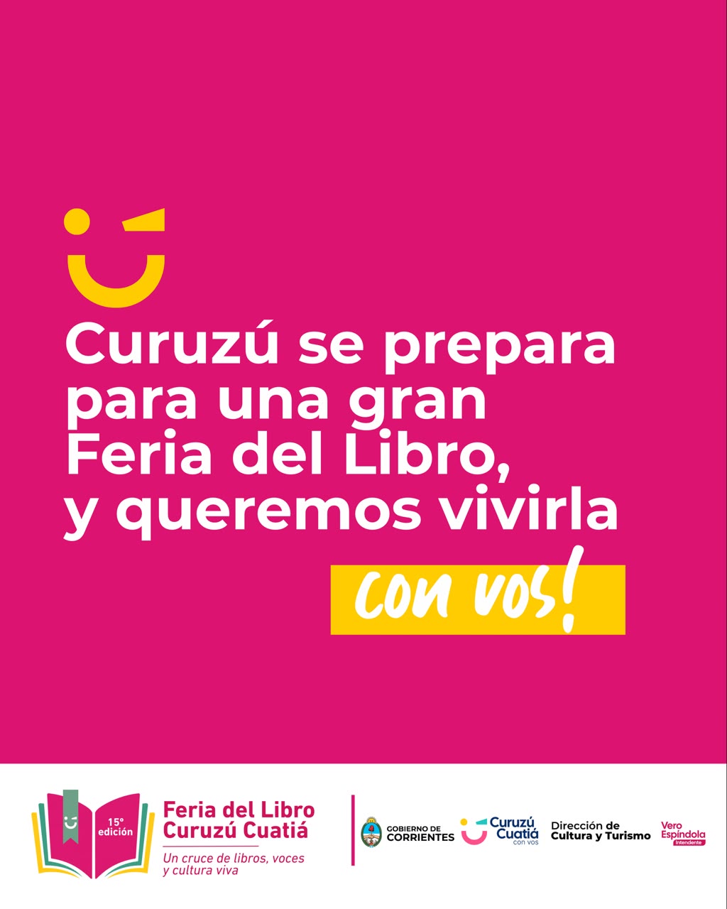 Verónica Espíndola anunció la 15ª Feria del Libro de Curuzú Cuatiá